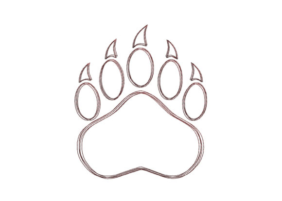 Bear Paw Scribble Stitch: A Premium Embroidery Design