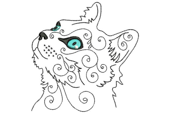 Charming Cat 2 Embroidery for Handmade Gifts