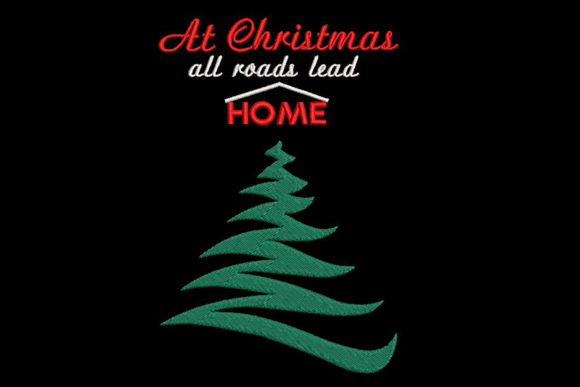 Christmas Embroidery: Road to Home Design