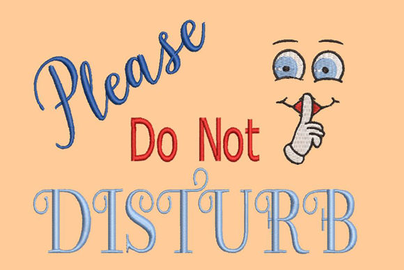Cute Please Do Not Disturb Sign for Apparel