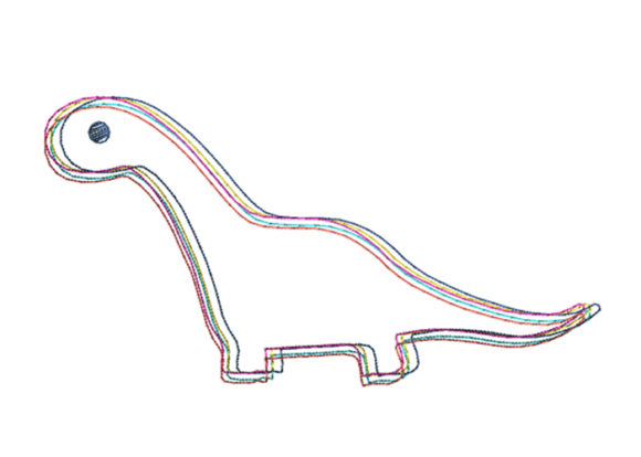 Dino Scribble Stitch: A Unique Embroidery Design