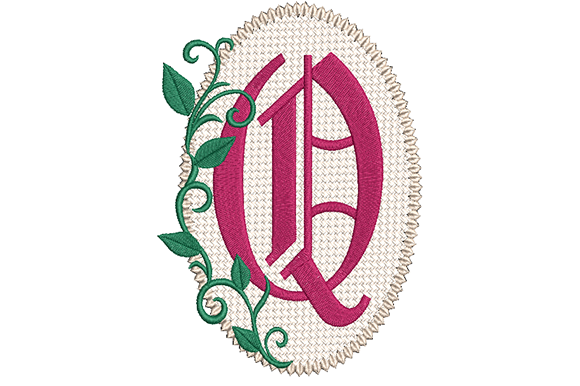 Elegant Olde English Monogram Letter Q
