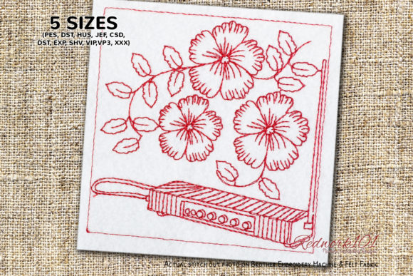 Theremin Lineart: Elegant Music Embroidery