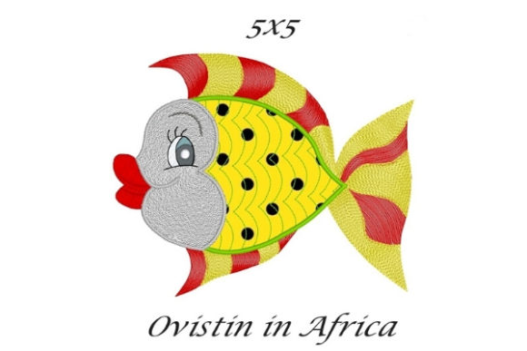 Yellow Sassy Applique Fish: A Cute Underwater Design