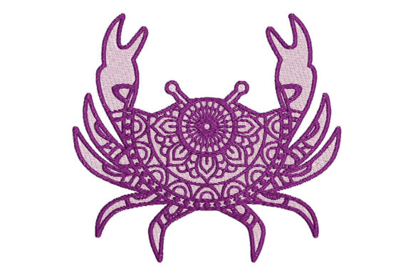 Zodiac Cancer Mandala Style Embroidery